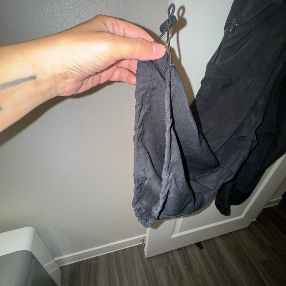 Black Cargo Pants with drawstring pockets - Picture 7 of 9